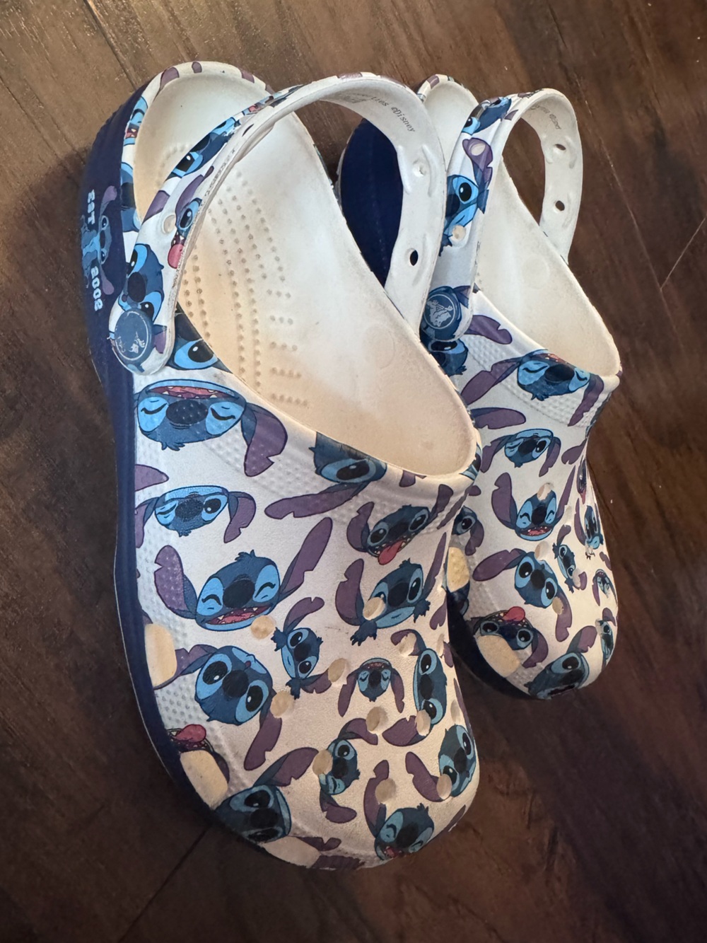 Disney Stitch Crocs Shoes - men’s 8 women’s 10